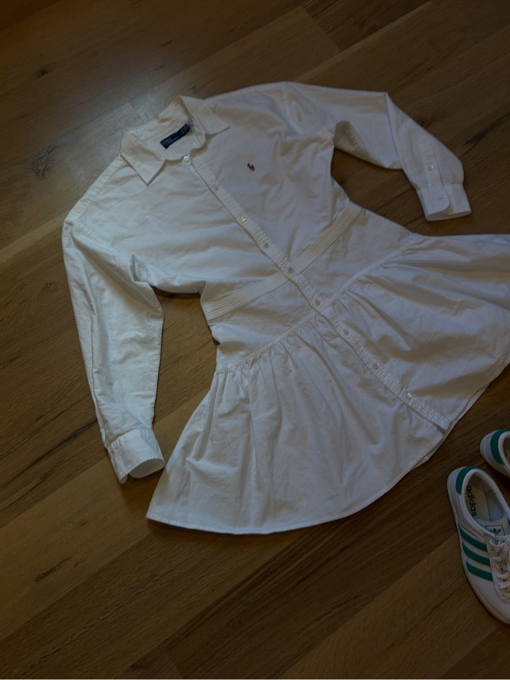Polo long Sleeve Panel Mini Shirtdress